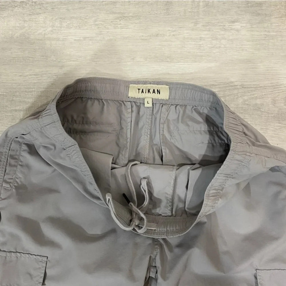 Taiken Nylon Grey Utility Cargo Jogging Pants Size L - Picture 8 of 15